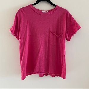 Rag & bone pink pocket tee